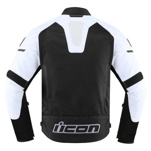 Icon Contra 2 Leather Perforated Stealth белая мотокуртка (размер: s)