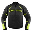 Icon Contra 2 Leather Hi-Viz черная мотокуртка (размер: 2xl)