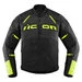 Icon Contra 2 Leather Hi-Viz черная мотокуртка