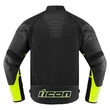 Icon Contra 2 Leather Hi-Viz черная мотокуртка (размер: 2xl)