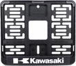 Рамка для номера мотоцикла нового образца Kawasaki белая 190*145мм