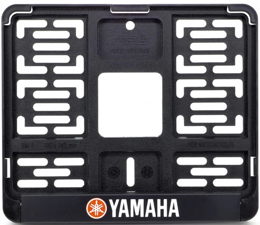 Рамка для номера мотоцикла нового образца Yamaha белая 190*145мм