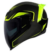 Icon Airflite Crosslink Hi-Viz мотошлем черный с желтыми вставками