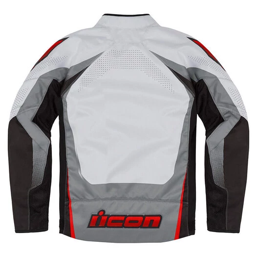 Icon Hooligan Ultrabolt мотокуртка белая с красными вставками (размер: s)