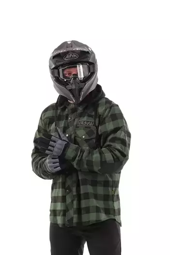 Dragonfly Streetfighter Green моторубашка с защитой зеленая