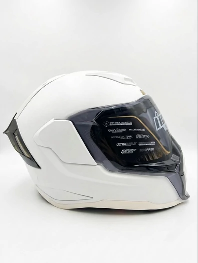 Icon UltraFlite Rizz Rizz White MIPS мотошлем белый матовый (размер: xs)