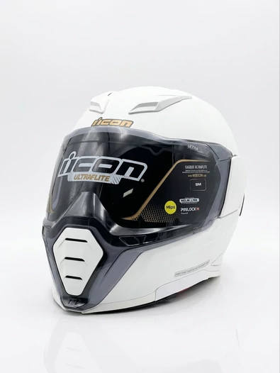 Icon UltraFlite Rizz Rizz White MIPS мотошлем белый матовый (размер: xs)