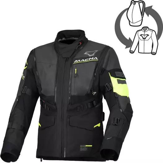 Macna Flexodus Night Eye Women's мотокуртка Black Yellow Желтый