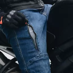 Rebelhorn Motorcycle Jeans HAWK III REGULAR FIT WASHED Blue L32