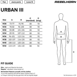 Rebelhorn URBAN III CLASSIC Motorcycle Jeans Blue L32
