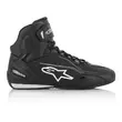 Alpinestars Faster 3 мотоботы Black White Черный