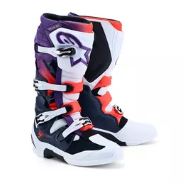 Alpinestars Tech 7 25 Purple White Blue Red мотоботинки Фиолетовый