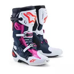 Alpinestars Tech 10 Supervented мотоботинки Blue Black Fuxia Фиолетовый