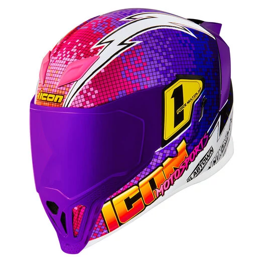 Icon Airflite Quarterflash мотошлем фиолетовый