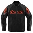 Icon Mesh AF Leather Slayer CE мотокуртка черная с красными вставками