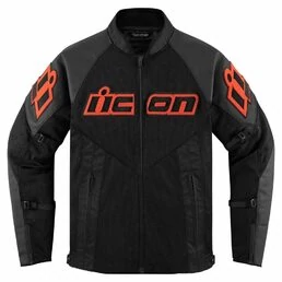 Icon Mesh AF Leather Slayer CE мотокуртка черная с красными вставками