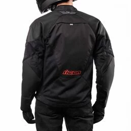 Icon Mesh AF Leather Slayer CE мотокуртка черная с красными вставками