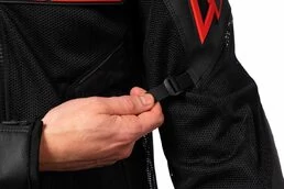 Icon Mesh AF Leather Slayer CE мотокуртка черная с красными вставками