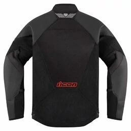 Icon Mesh AF Leather Slayer CE мотокуртка черная с красными вставками