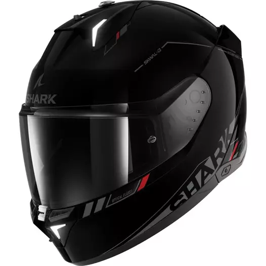 SHARK Skwal i3 Blank SP Automatic Lights integralhelm Черный