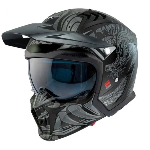 AXXIS 980 Hunter SV Oni Matt Gray мотошлем серый матовый